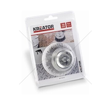 KRT150103 - Ocelový kartáč na vrtačky 70mm KREATOR
