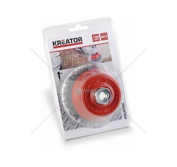 KRT150201 - Brusný ocelový kartáč M14 - 100mm KREATOR