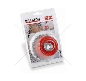 KRT150204 - Brusný copánkový kartáč M14-90mm KREATOR