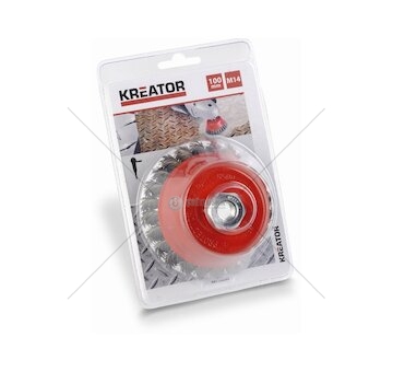 KRT150205 - Brusný copánková kartáč M14-100mm KREATOR