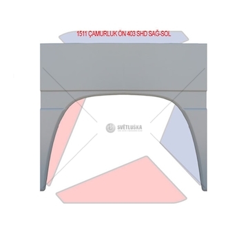 Kryt blatník nad kola MB O403 SHD přední L/P POLMET P-1511