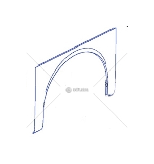 Kryt blatník nad kola MB TRAVEGO přední L/P POLMET P-1711