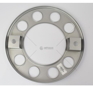 Kryt kola 10 otvorů šedá ocel s upevněním na dva šrouby BB-105220