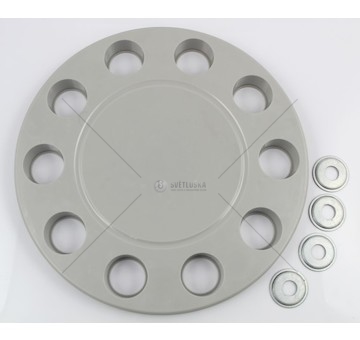 Kryt kola 10 otvorů šedý plný DB-105410