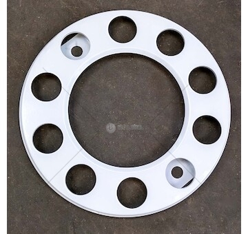 Kryt kola 22,5 / 10 děr bílá ocel 420/60