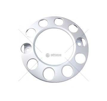 Kryt kola 22,5 / 10 děr šedá matná ocel 420/60 upevnění na dva šrouby