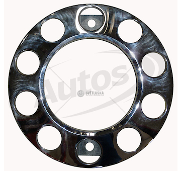 Kryt matic kola 10 děr - prázdný střed, nerez 0043646_A