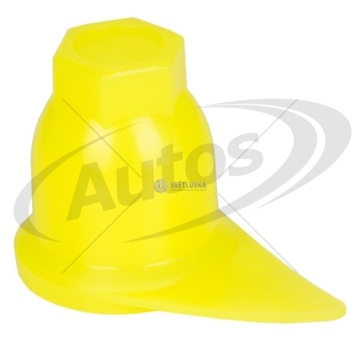 Kryt matice kola 32mm s indikátorem uvolnění - žlutý plast 0171155_A