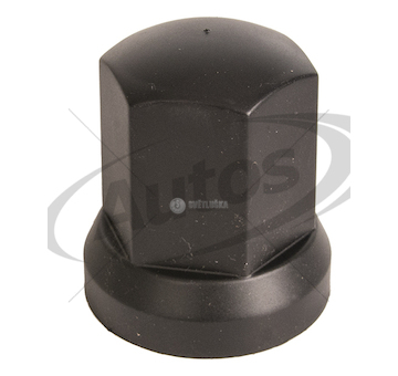 Kryt matice kola 32mm vysoký - černý plast 0187371_A