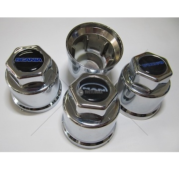 Kryt matice kola 33mm chrom vysoký s nápisem scania,volvo 00333300_A