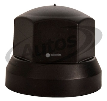 Kryt matice kola 33mm nízký - černý, plast matný 0187370_A