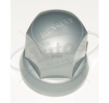 Kryt matice kola 33mm - šedý plasový s nápisem renault 0082736_A