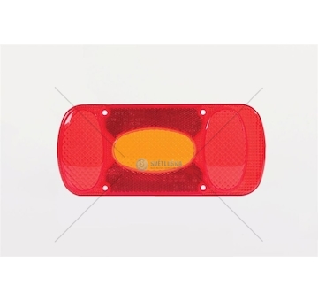 Kryt svítilny kompletní levý červený FRISTOM MD-36/KL/L