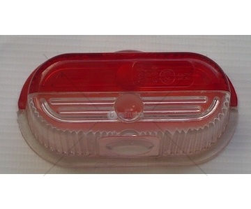 Krytka lampy obr. bílo/červ. na gumě