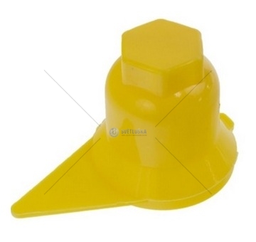 Krytka matice kola M27 s ukazatelem žlutá