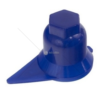 Krytka matice kola M32 s ukazatelem modrá plastová