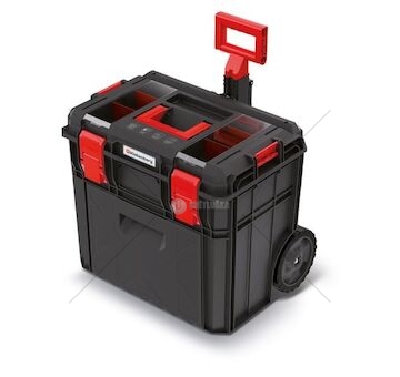 Kufr na nářadí s kolečky a přihrádkou X BLOCK LOG černý 546x380x510 KISTENBERG