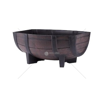 Květináč Woodeff barel teak, 40x30x18cm