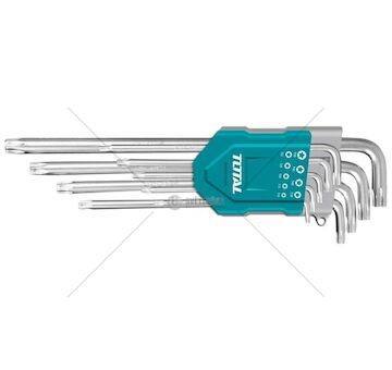 L-klíče TORX prodloužené, sada 9 ks, 10-5 0mm, CrV TOTAL