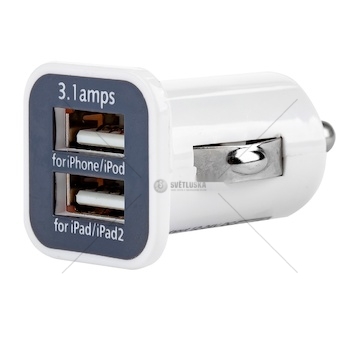 LADOWARKA SAMOCHODOWA 1A + 2.1A=3.1A TYP 2XUSB  AM01026