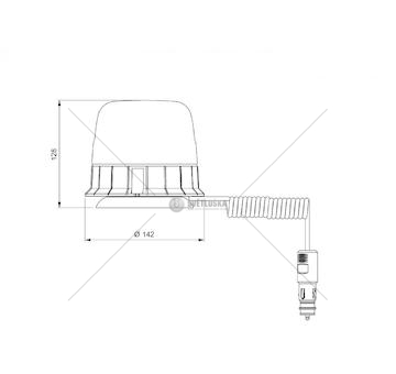 LAMPA BLYSKOWA 10/30V FI142MM LED VIGNAL VALD14489