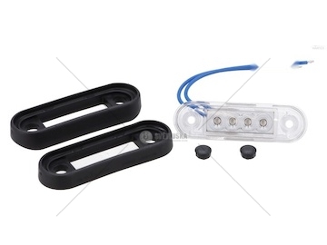 LAMPA OBRYS.DIOD.12/36V NIEBIESKA OKRAGLA  FT-073NLED