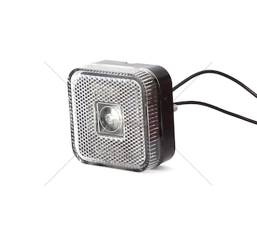 LAMPA OBRYS.KWADRAT BIALA DIODA 303 WAS W63/303