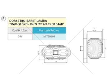 LAMPA OBRYS.LED 24V MARS TEC M720204