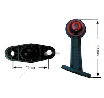 LAMPA OBRYS.SKOSNA BIALO-CZERW.H=190 TANGDE TD03-63-005