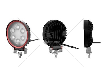 LAMPA ROBOCZA OKRAGLA 6 DIOD 6X3W 9-32V  JG-RW061