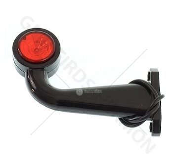 Lampa tykadlo LED 12/24V pravá boční dlouhá červeno-bílá