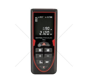 Laserový metr 70m, baterie Li-ion – EXTOL PREMIUM