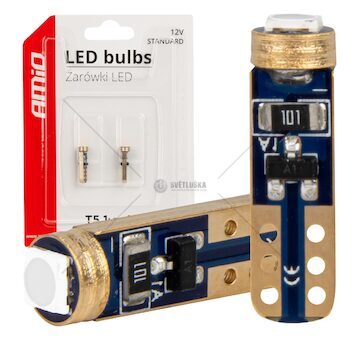 LED BUBLS STANDARD Blue T5 12V 3030 1LED HP AMIO-03728