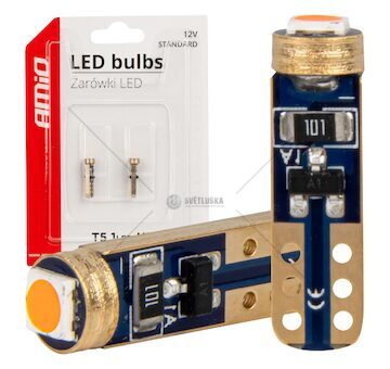 LED BUBLS STANDARD Red T5 12V 3030 1LED HP AMIO-03727