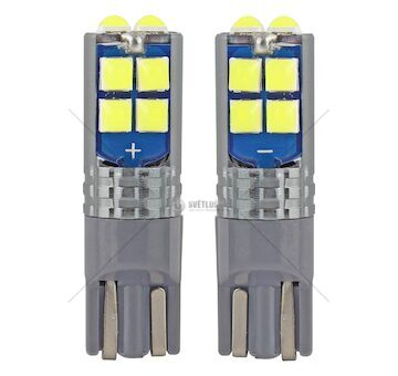 LED CANBUS 10SMD 3030 T10 W5W White 12V/24V