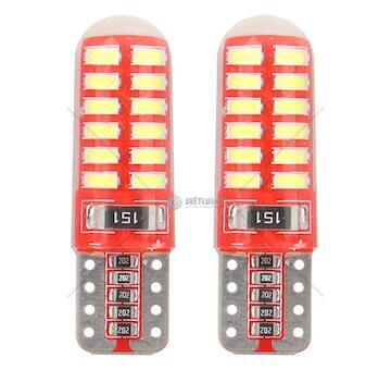 LED CANBUS 24SMD 3014 T10e (W5W) SILCA White 12V