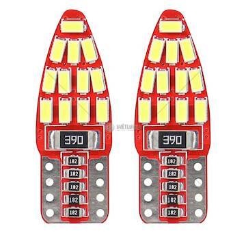 LED CANBUS 24SMD 3014 T10e (W5W) White 12V