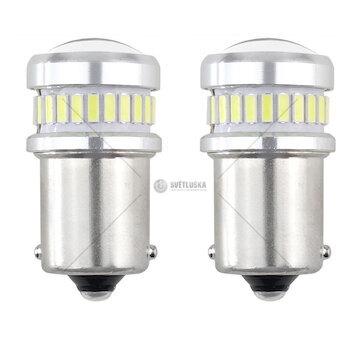 LED CANBUS 3014 24SMD + 3030 6SMD 1156 BA15S P21W R10W R5W White 12V/24V
