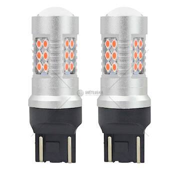 LED CANBUS 3030 24SMD T20 7443 WR21/5W Červené 12V/24V
