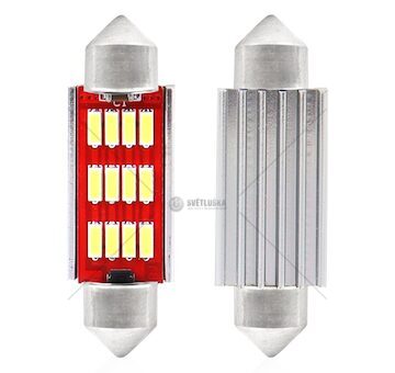 LED CANBUS 4014 12SMD Festoon C5W C10W C3W 41mm White 12V/24V