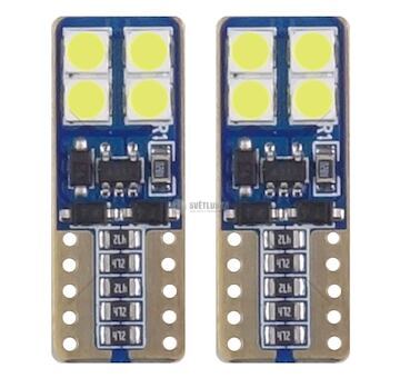 LED CANBUS 8SMD 2835 T10e (W5W) White 12V / 24V