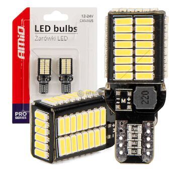LED CANBUS BULBS PRO series T15e W16W 54x4014 SMD White 12V/24V AMIO-03724