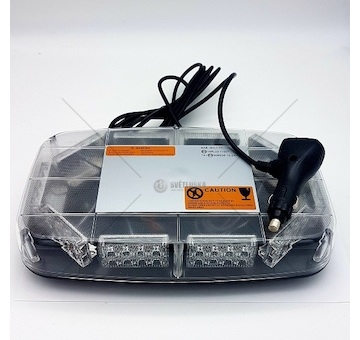 LED majáková rampa oranžová 80LED, 12-24V, 10 funkcí