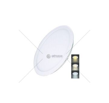 LED mini panel CCT, podhledový 24 W, 1800 lm, 3000 K, 4000 K, 6000 K, kulatý SOLIGHT