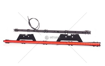 LED obrysové světlo 12/24V červené dlouhé WAS W280BLACK/2501