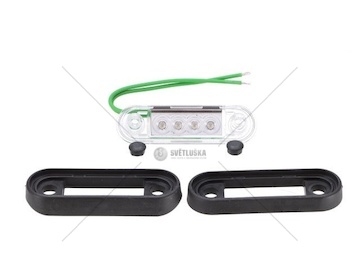 LED obrysové světlo 12/36V zelené kulaté FT-073ZIELLED