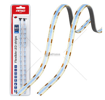 LED pásky COB do auta modrá 2x30 cm 12 V AMiO-04571