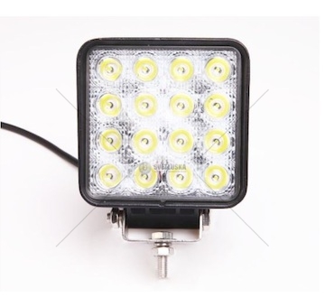 LED pracovní světlo 16 LED 48W 16x3W 6000K  110x110x72mm kovová konstrukce