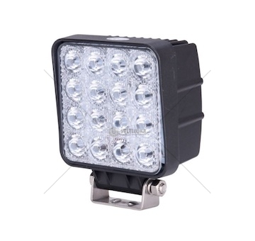 LED pracovní světlo 16LED 16x3W, 48W 109X138X99mm - masivní kovová konstrukce