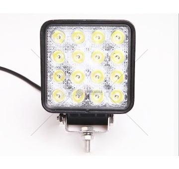 LED pracovní světlo 16x1W LED 12-32V, 107mm x 107mm kovová konstrukce
